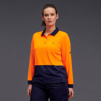 KingGee Women's HyperFreeze Spliced Long Sleeve Work Polo Shirt K44730  KingGee   