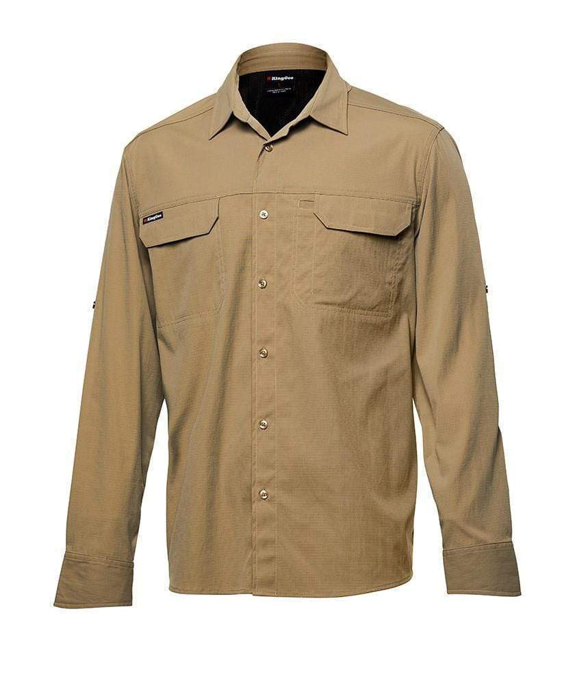 KingGee Drycool Long Sleeve Work Shirt K14023 Work Wear KingGee Dune S 