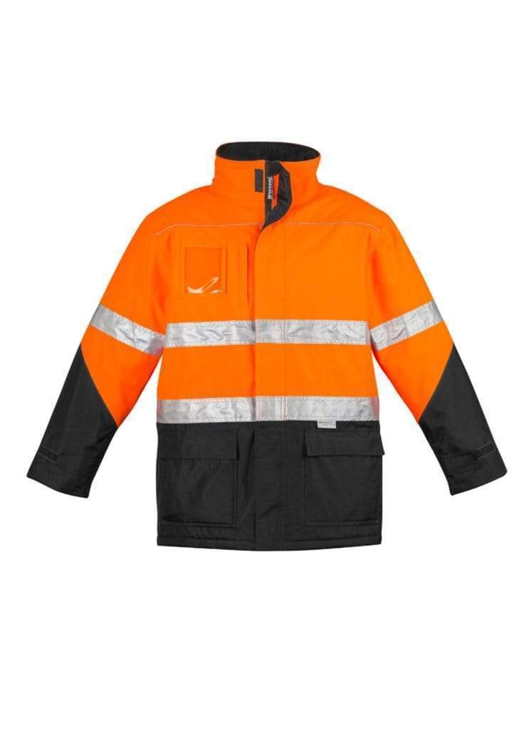 SYZMIK Men’s Hi Vis Storm Jacket ZJ350 Work Wear Syzmik Orange/Black XXS 