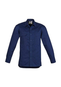 SYZMIK Men’s Lightweight Long Sleeve Tradie Shirt ZW121 Work Wear Syzmik Blue S 