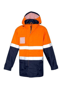 SYZMIK Men’s Ultralite Waterproof Jacket ZJ357 Work Wear Syzmik Orange/Navy XXS 