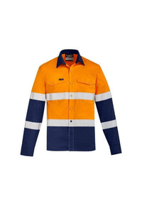 SYZMIK mens lightweight bio motion shirt zw520 Work Wear Syzmik Orange/Navy XXS 