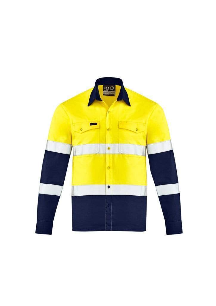 SYZMIK mens lightweight bio motion shirt zw520 Work Wear Syzmik Yellow/Navy XXS 