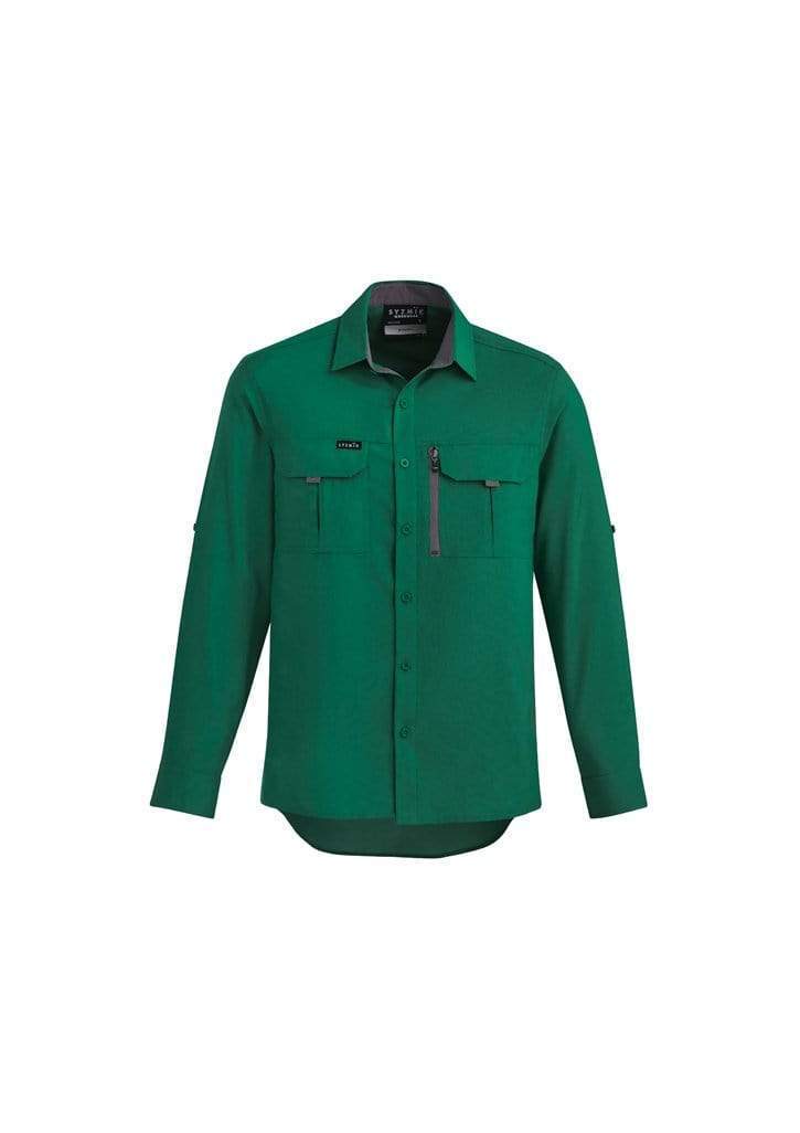 SYZMIK mens outdoor l/s shirt zw460 Work Wear Syzmik Green 7XL 