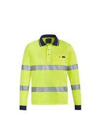 SYZMIK Unisex Bio Motion Taped Polo Shirt ZH380 Work Wear Syzmik Yellow 7XL 