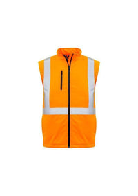 SYZMIK Unisex Hi Vis X Back 2 In 1 Soft Shell Rain Jacket ZJ680 Work Wear Syzmik Orange XXS 