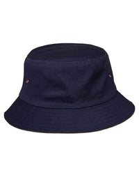Bucket Hat Ch32a Active Wear Winning Spirit Dark Navy/Sand Underbrim S/M 