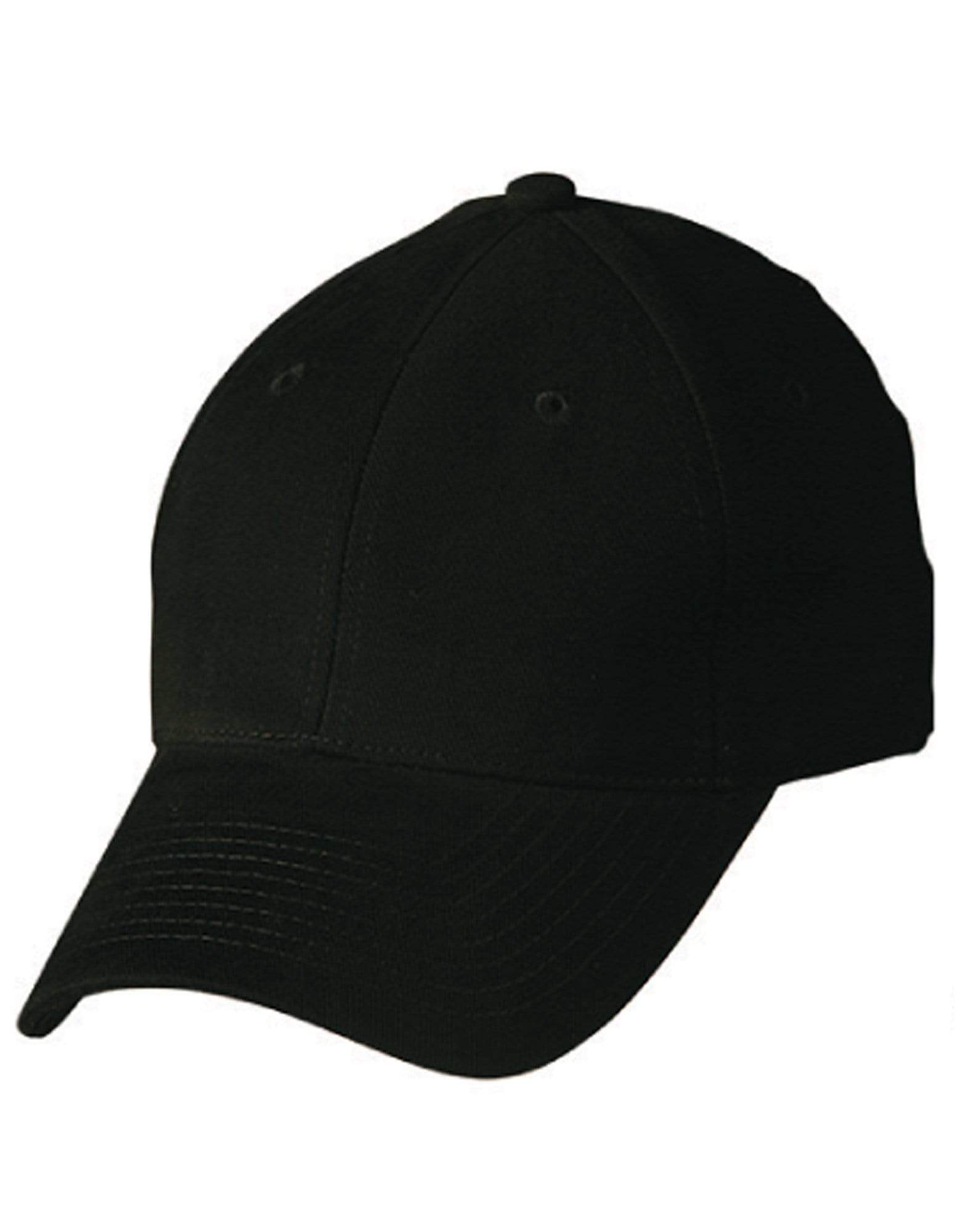 Heavy Brushed Cotton Cap With Buckle Ch35 Active Wear Winning Spirit Black One size 