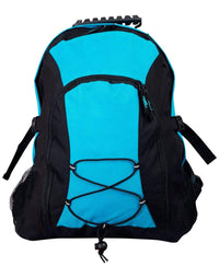 Smartpack Backpack B5002 Active Wear Winning Spirit Black/Aqua Blue "(w)39.5cm x (h)43cm x (d)19cm, Capacity: 23 Litres" 