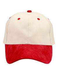 Suede Peak Cap Ch05 Active Wear Winning Spirit Natural/Red One size 