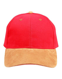 Suede Peak Cap Ch05 Active Wear Winning Spirit Red/Tan One size 