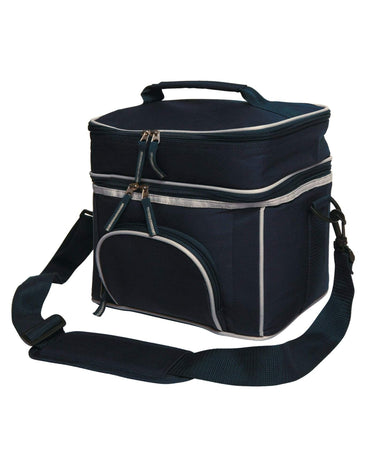 Travel Cooler Bag - Lunch/picnic B6002 Active Wear Winning Spirit Navy/Silver "(w)28cm x (h)25cm x (d)18cm Capacity: 12.6 Litres" 