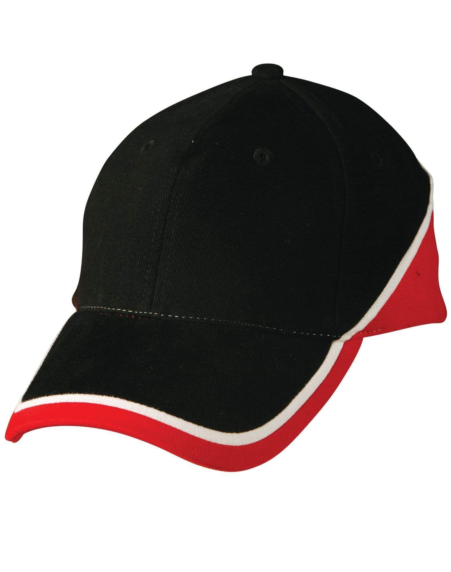 Tri Contrast Colours Cap Ch38 Active Wear Winning Spirit Black/White/ Red One size 