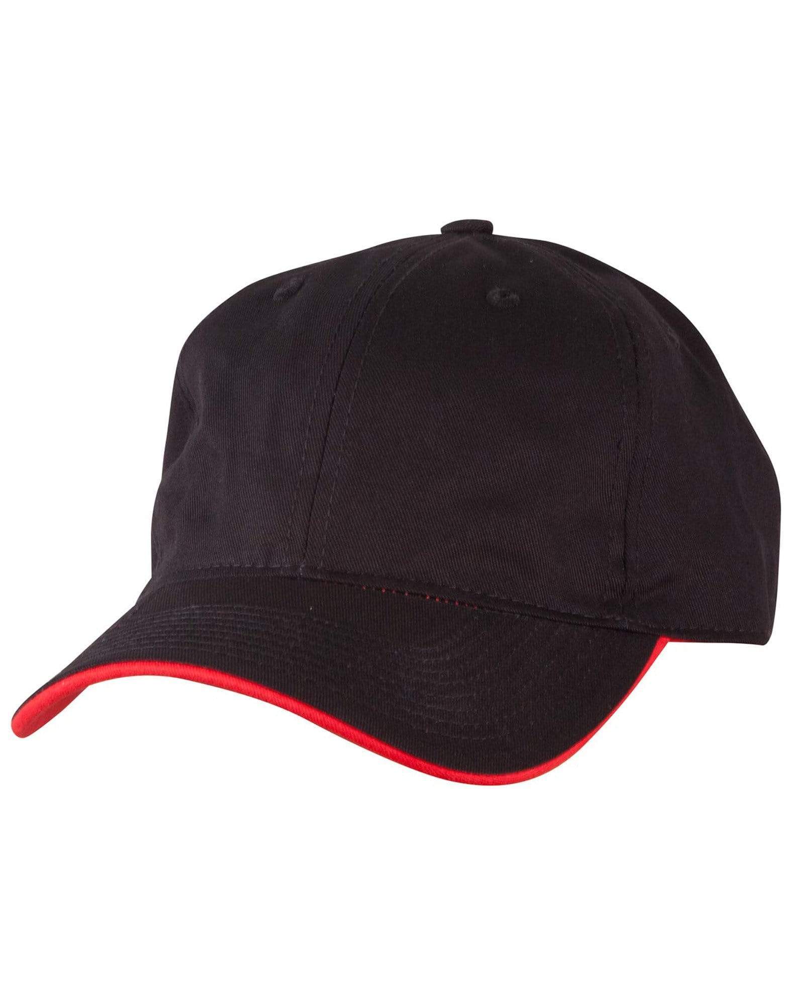 Underpeak Contrast Colour Cap CH51 Active Wear Winning Spirit Black/Red One size 