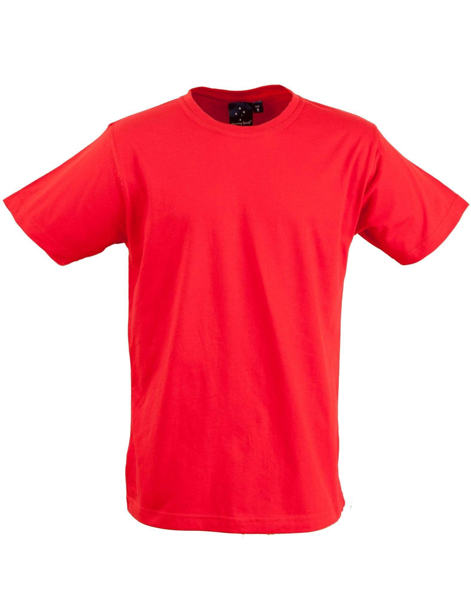 Budget Unisex Tee Shirt TS20 Casual Wear Winning Spirit Red XS 