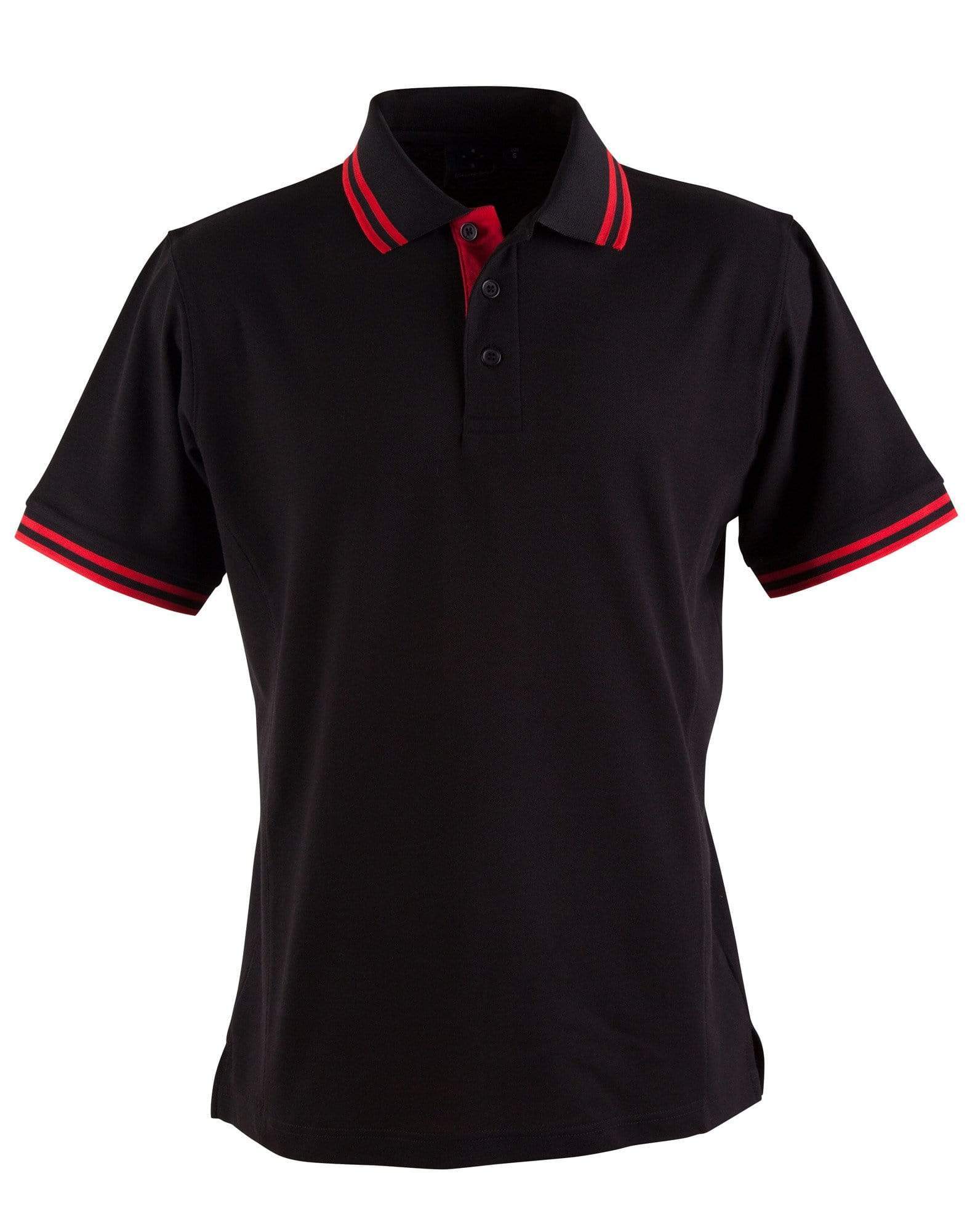 Winning Spirit Grace Polo Shirt Kids PS65K Casual Wear Winning Spirit Black/Red 6K 