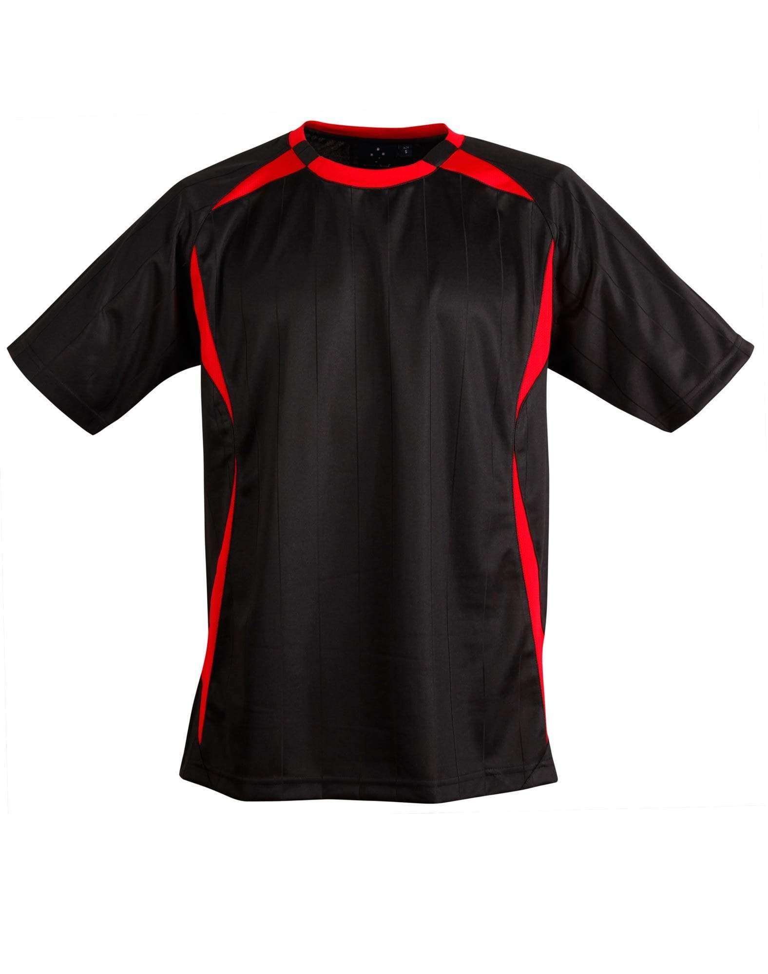 Shoot Soccer Tee Adult Ts85 Casual Wear Winning Spirit Black/Red S 