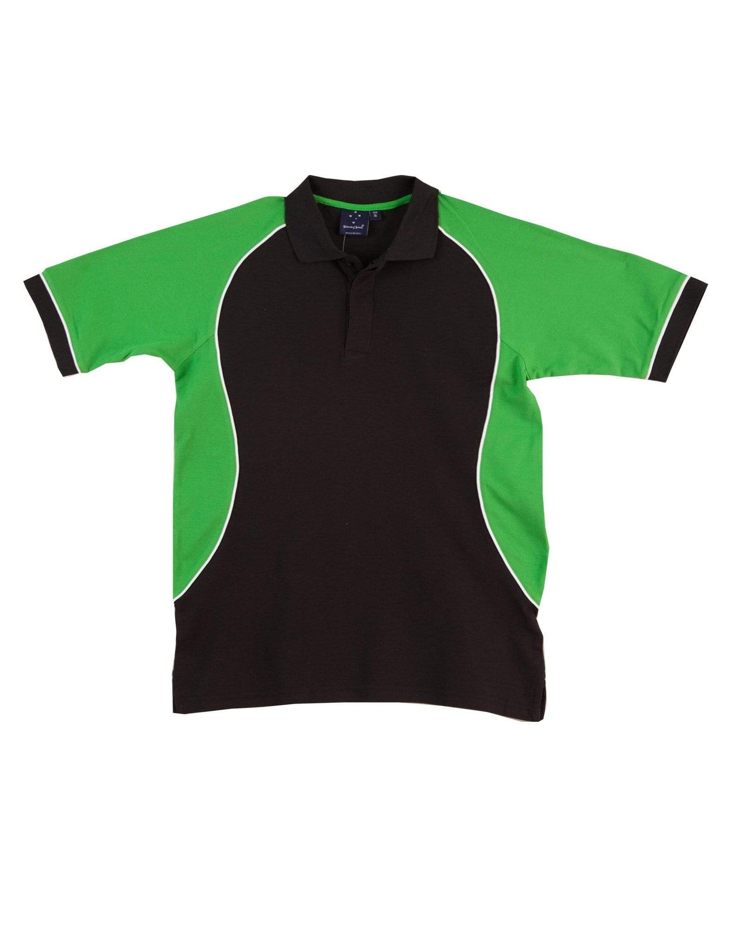 Winning Spirit Arena Polo Shirt  Men's Ps77 Casual Wear Winning Spirit Black/White/ Green S 