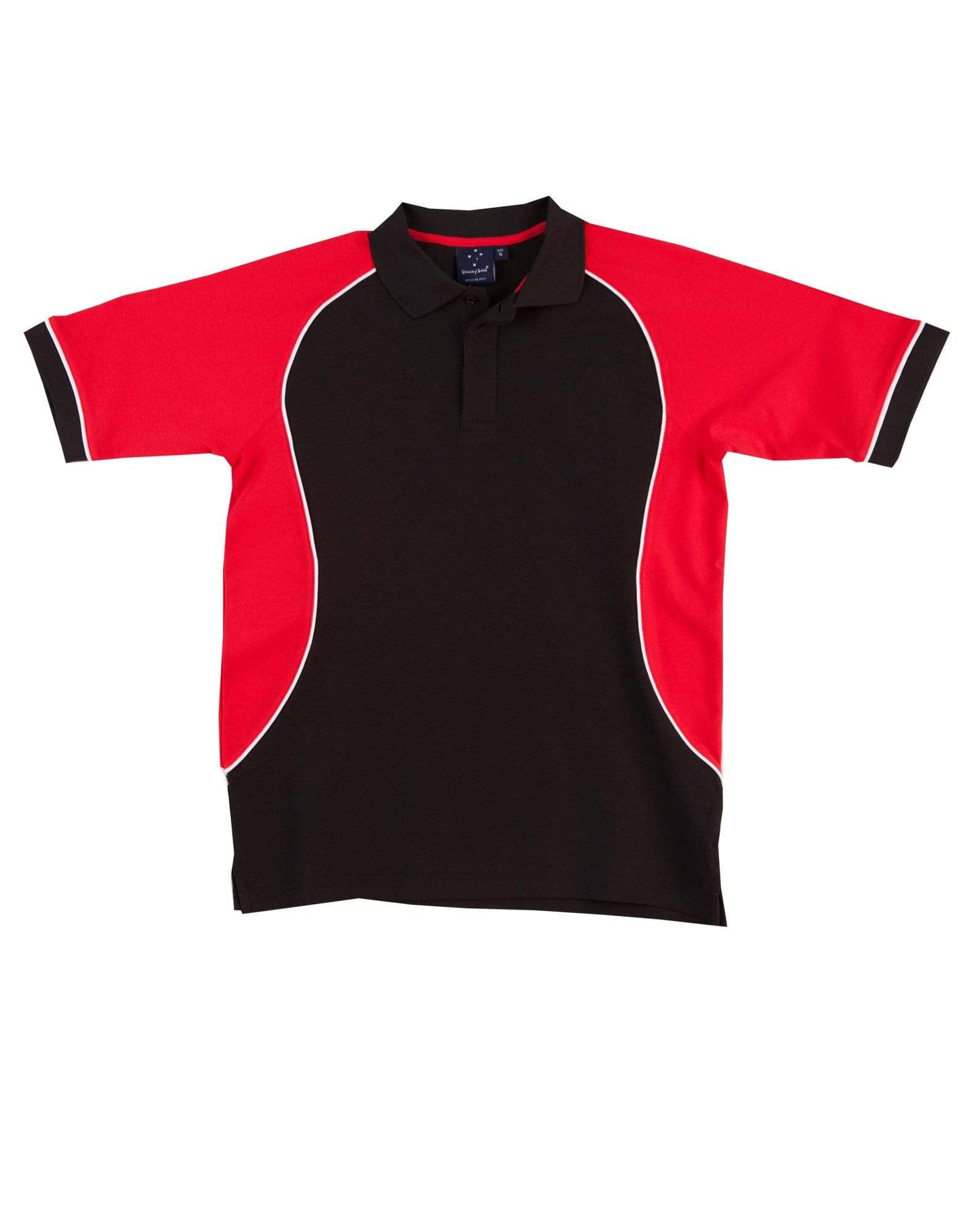 Winning Spirit Arena Polo Shirt  Men's Ps77 Casual Wear Winning Spirit Black/ White/Red S 