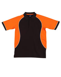 Winning Spirit Arena Polo Shirt Women's Ps78 Casual Wear Winning Spirit Black/White/ Orange 8 
