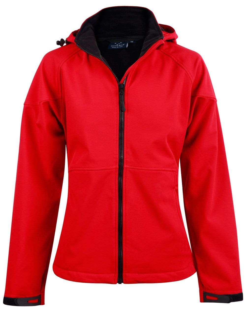 Winning Spirit Aspen Softshell Hood Jacket Ladies' Jk34 Casual Wear Winning Spirit Red/Black 8 