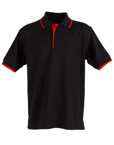 Winning Spirit Liberty Polo Men's Ps08 Casual Wear Winning Spirit Black/Red XS 