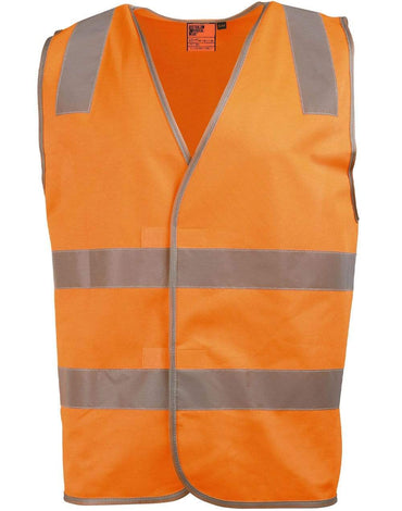 Winning Spirit safety vest with shoulder tapes SW43 Casual Wear Winning Spirit Orange S/M 