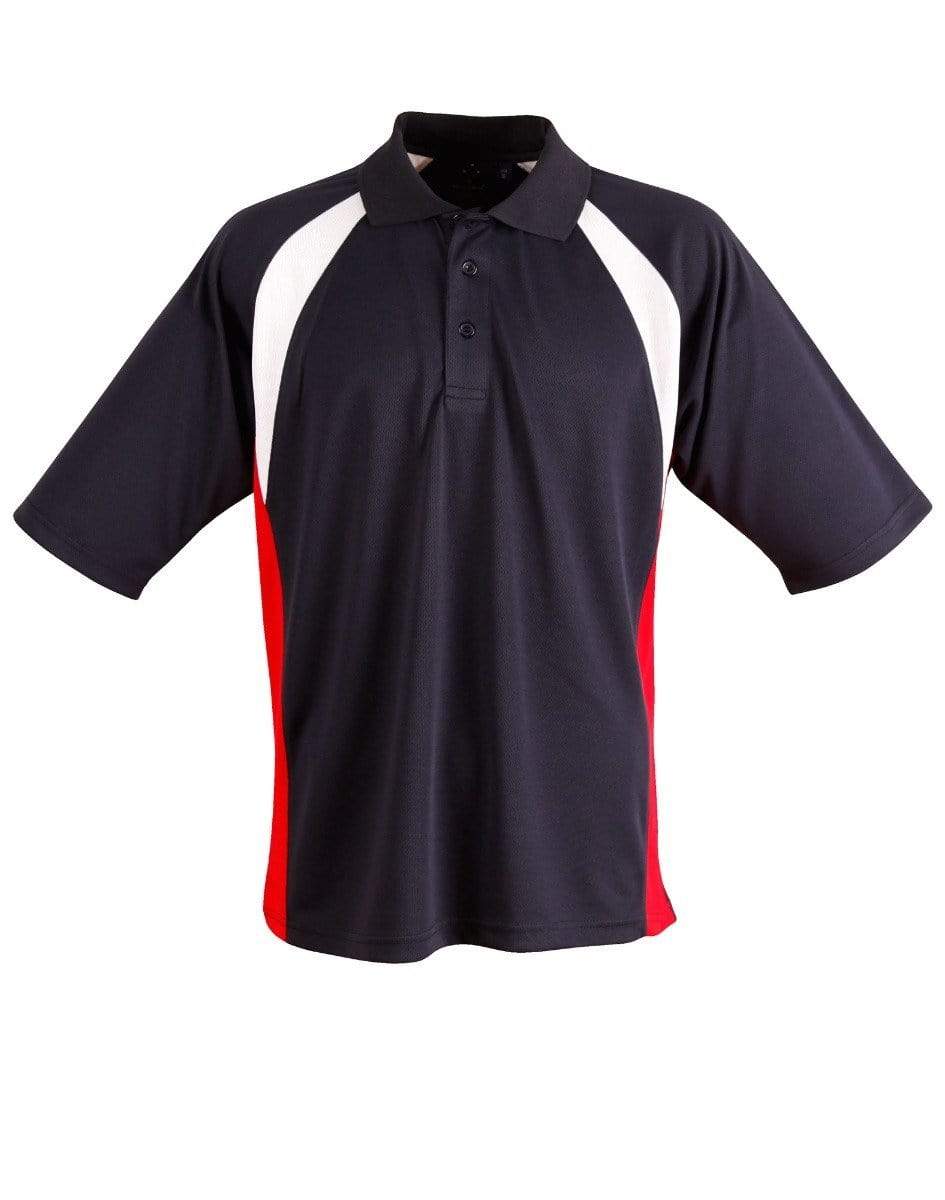 Winning Spirit Tri-Sports Polo Shirt PS28 Casual Wear Winning Spirit Navy/White/Red S 