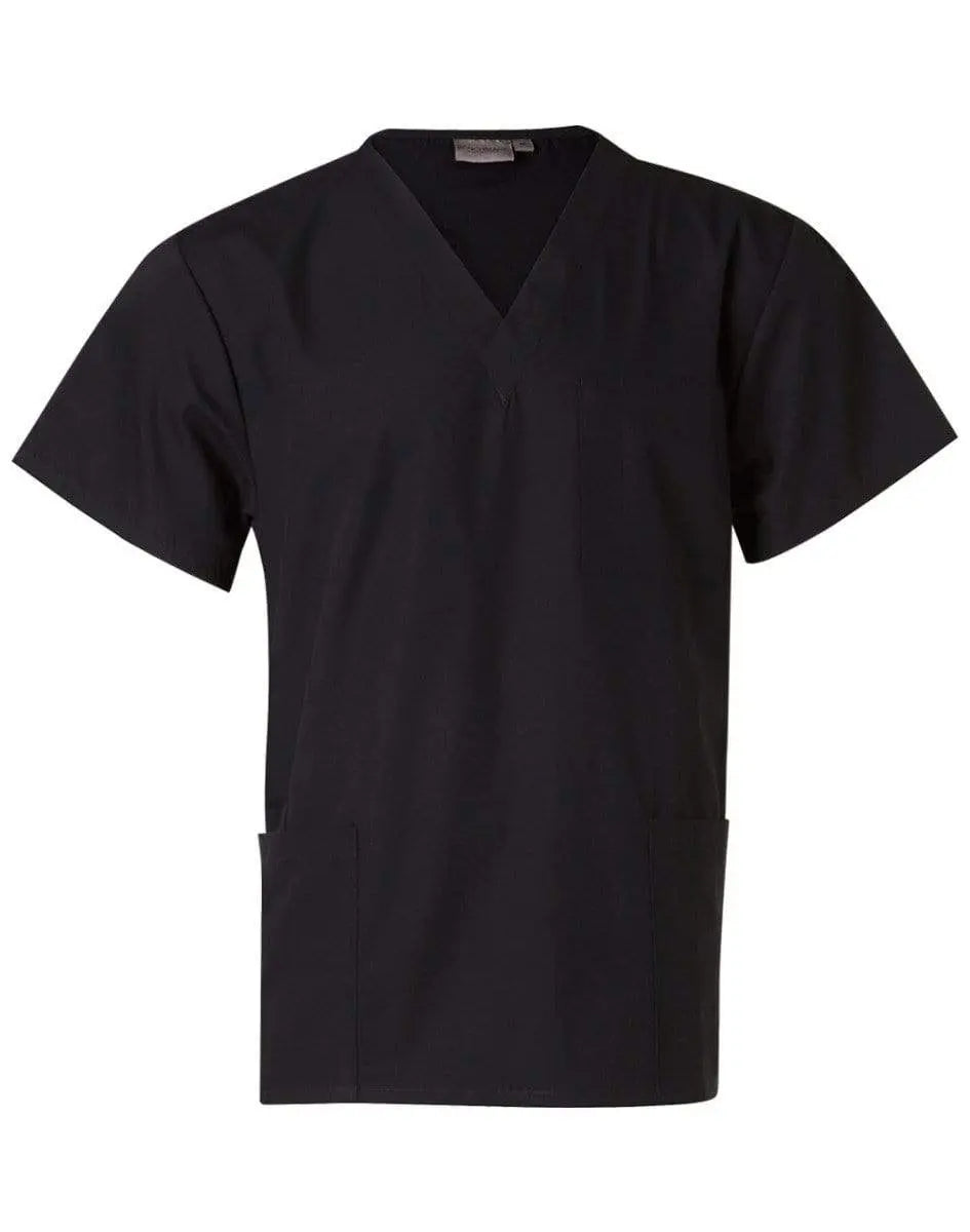 WINNING SPIRIT Unisex Scrubs Short Sleeve Tunic Top M7630 Corporate Wear Winning Spirit Navy L 