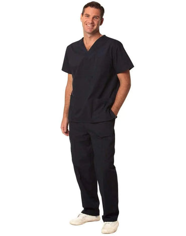 WINNING SPIRIT Unisex Scrubs Short Sleeve Tunic Top M7630 Corporate Wear Winning Spirit   