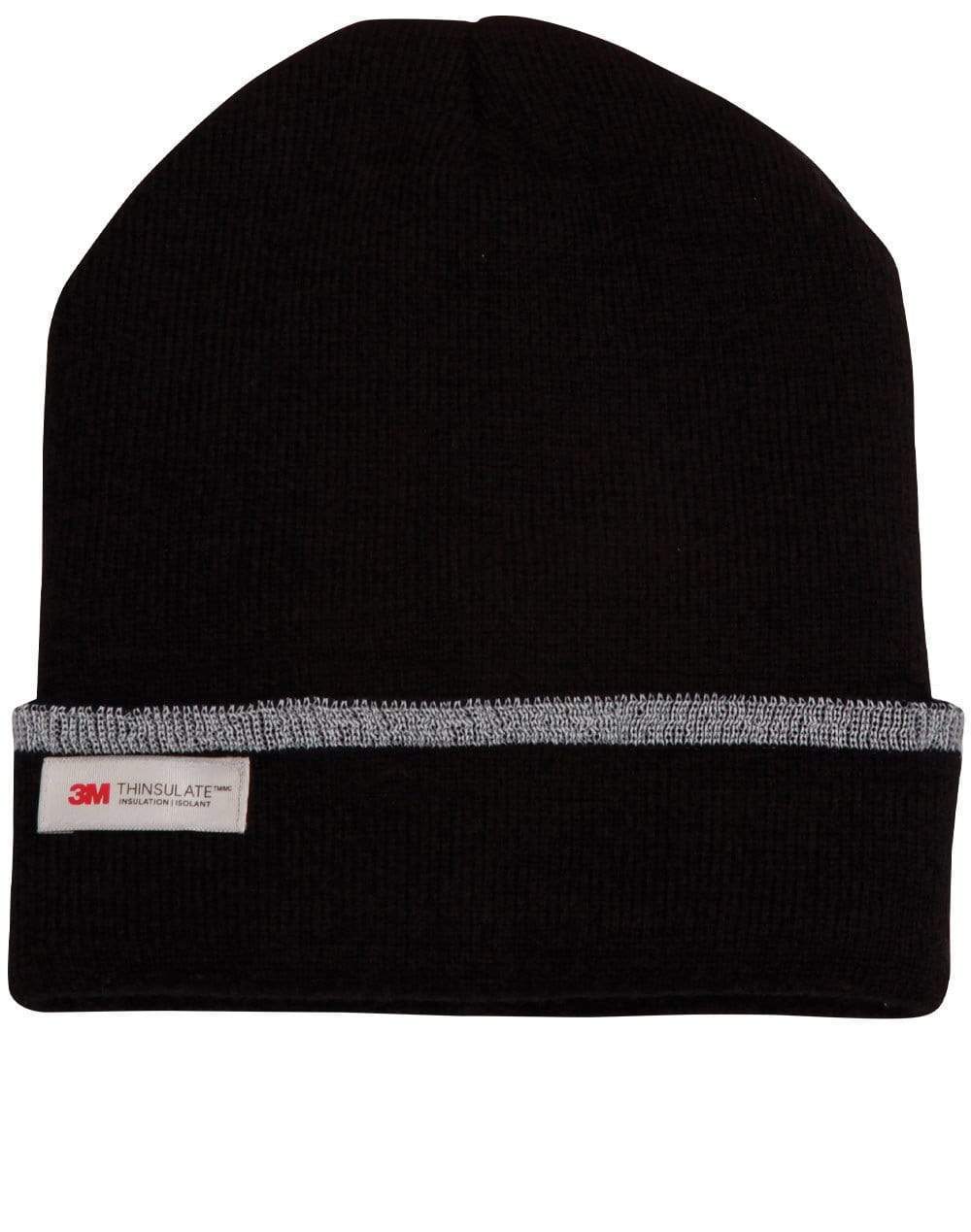 Winning Spirit THINSULATED CUFF BEANIE CH23 PPE Winning Spirit Black  